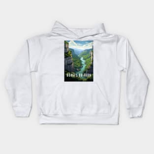 Affiche Gorges du Tarn - France - illustration Kids Hoodie